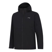 Li-Ning Logo 3-in-1 Polar Fleece Hooded Jacket 'Black' AWBT015-5