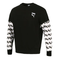 PUMA Kontrast Crew Neck Sweater 'Black White' 531488-51