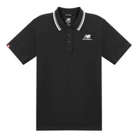 New Balance Classic Short Sleeve Polo Shirts 'Black White' AMT01983-BK