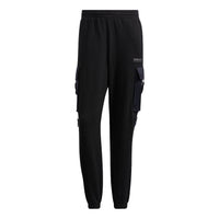 Men's adidas originals Adv Sweatpant 1 Large Cargo Pocket Bundle Feet Sports Pants/Trousers/Joggers Black HC0370