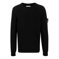 STONE ISLAND Lambswool Crew Knit 'Black' 7515505A3-V0029