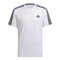 adidas Aeroready Sports Triple Stripes Short Sleeve Men's White GM2156