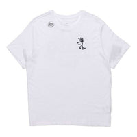 Nike Back Basketball Graffiti Printing Short Sleeve White CD0959-100