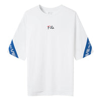 FILA Alphabet logo Loose Short Sleeve White F11M938126F-WT