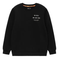 Li-Ning Wade Series Printing Solid Color Round Neck Pullover 'Black' AWDS189-1