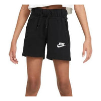 (GS) Nike Logo Printing Drawstring Lacing Sports Shorts Girls Black DA1405-010