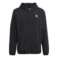 adidas originals Trefoil Essentials Windbreaker Jacket 'Black' IA6362