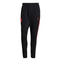 adidas Bayern Munich Black Contrasting Colors Stripe Embroidered Cone Sports Pants Black GK8630