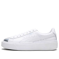 (WMNS) PUMA Suede Platform White/Silver 364525-01