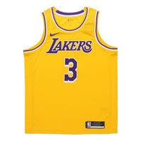 Nike NBA Sports Basketball Jersey/Vest SW Fan Edition 20 Season Los Angeles Lakers Davis No. 3 Yellow CW3669-728