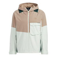 adidas Th Vis Wvjkt Hooded Jacket 'Brown White' HN9044
