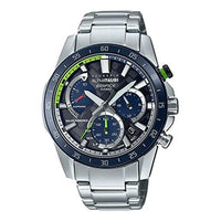 CASIO EDIFICE Waterproof Sapphire Crystal Solar Powered Sports Mens Silver Analog EFS-S580AT