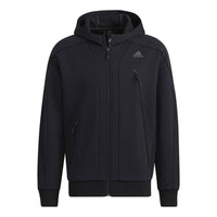 adidas Sports hooded casual Jacket Black H39237