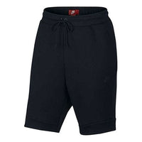 Men's Nike Tch Flc Short Alphabet Logo Lacing Loose Shorts 805161-010