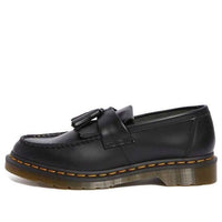 Dr. Martens Adrian Yellow Stitch Leather Tassel Loafers 'Black Smooth' 22209001