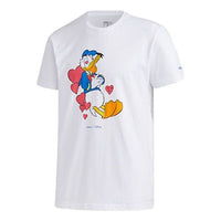 adidas neo x Disney Crossover Donald Duck Printing Casual Short Sleeve White GJ5637
