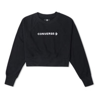 (WMNS) Converse Strip Wordmark Crew 'Black' 10024731-001
