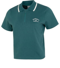 (WMNS) New Balance Athletics Half Zip Polo Shirt 'Green' NFE22442-EMD