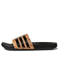 adidas Adilette Cloudfoam Plus Cork Slippers 'Black Orange' CG3413
