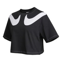 (WMNS) Nike AS W Nike Sportswear SWSH GX MOD CROP SS T Black DD5591-010
