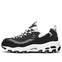(WMNS) Skechers D'lites Running Shoes Black 13090-BKW