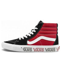 Vans SK8-HI Sidewall Logo Black Racing Red Suede Skate Shoes 'Black Racing Red' VN0A4BV6SXX