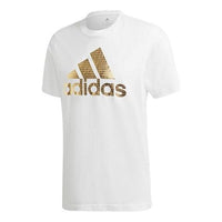 adidas Universal Foil Letter Short-sleeve Tee Men White GE4700