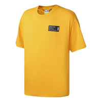PUMA Culture MakerTee Black Loose Sports Round Neck Short Sleeve Yellow 598527-25