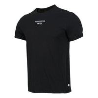 Men's adidas Alphabet Printing Sports Training Round Neck Short Sleeve Black T-Shirt DP2321