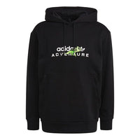 adidas originals Adv Logo Hoody Athleisure Casual Sports Printing Pattern Black GN2325
