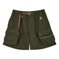 Men's Nike ACG Multiple Pockets Outdoor Cargo Loose Casual Straight Shorts Green DN3945-325