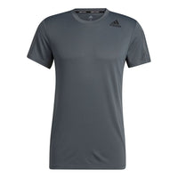 adidas H.RDY 3S Tee Round Neck Logo Sports Short Sleeve Gray HF4216