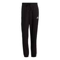 adidas Stripe Loose Straight Training Sports Pants Black GK8982