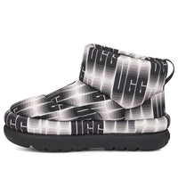(WMNS) UGG Classic Maxi Wavelength Mini Boot 'Black and White' 1132915-BWHT