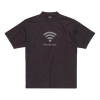 (WMNS) Balenciaga Lo_ve T-shirt 'Black Grey' 764235TQVK21576