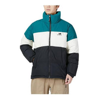 New Balance Warm Down Jacket 'Black White Blue' 5PC44283-HT