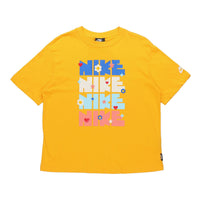 (WMNS) Nike Sportswear Essntl Ss Top Letter Print Leisure Sports Short Sleeve Yellow DJ5377-764