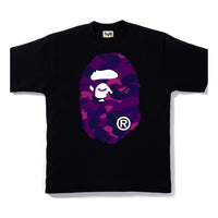 A Bathing Ape Camo Ape Head T-Shirt 'Black Purple' BAPE-SS18-016