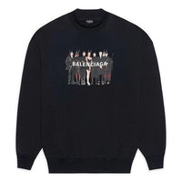 Balenciaga Real Balenciaga Crewneck Sweatshirt 'Black' 652981TIVA21000