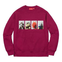 Supreme FW18 X Mike Kelley AhhYouth! Crewneck Sweatshirt 'Dark Magenta Burgundy' SUP-FW18-350