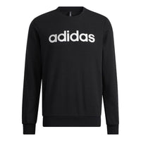 Men's adidas neo Ce Logo Swt Casual Breathable Alphabet Printing Sports Black H52446