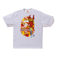 A Bathing Ape x Marvel Camouflage Ape Head Logo T-Shirt 'White Iron Man 1F23110920