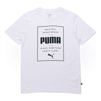 PUMA Casual Sports Alphabet Printing Round Neck Breathable Short Sleeve White 844612-02