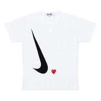 COMME des GARCONS PLAY x Nike Crossover play together Series Round Neck Short Sleeve Tee 'White' AE-T402-051-1