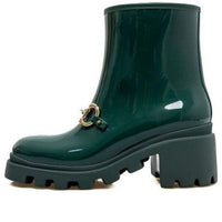 (WMNS) Gucci Rubber Ankle Boot With Horsebit 'Dark Green' 670407-JCCP0-3154