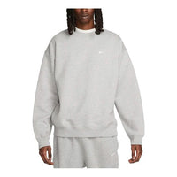 Nike Solo Swoosh Fleece Crew Sweat 'Dark Grey Heather White' DX1361-063