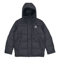Converse Down Fill Puffer AOP Jacket 'Black' 10019322-A02