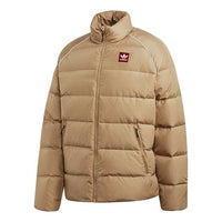 adidas originals Adicol Jacket 1 Stay Warm Solid Color raglan sleeve Stand Collar Down Jacket Beige EC7276