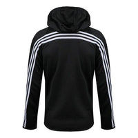 adidas Back Classic three stripes Zipper Hooded Jacket Men's Black DZ7404