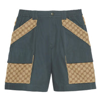Gucci Cotton Canvas Bermuda GG Insert Shorts 'Dark Grey' 742850-XDCEY-1168